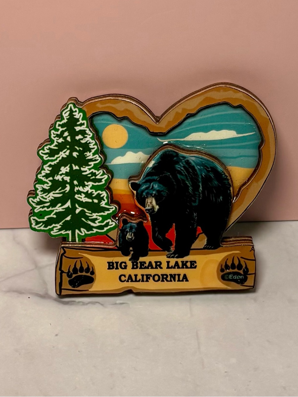 🐻 Big Bear Lake California Souvenir Magnet – Bear & Cub Design